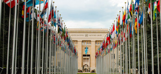 UN flags in Geneva - Free Online Mini World Class on Future Ethics  for Civil Society Leaders